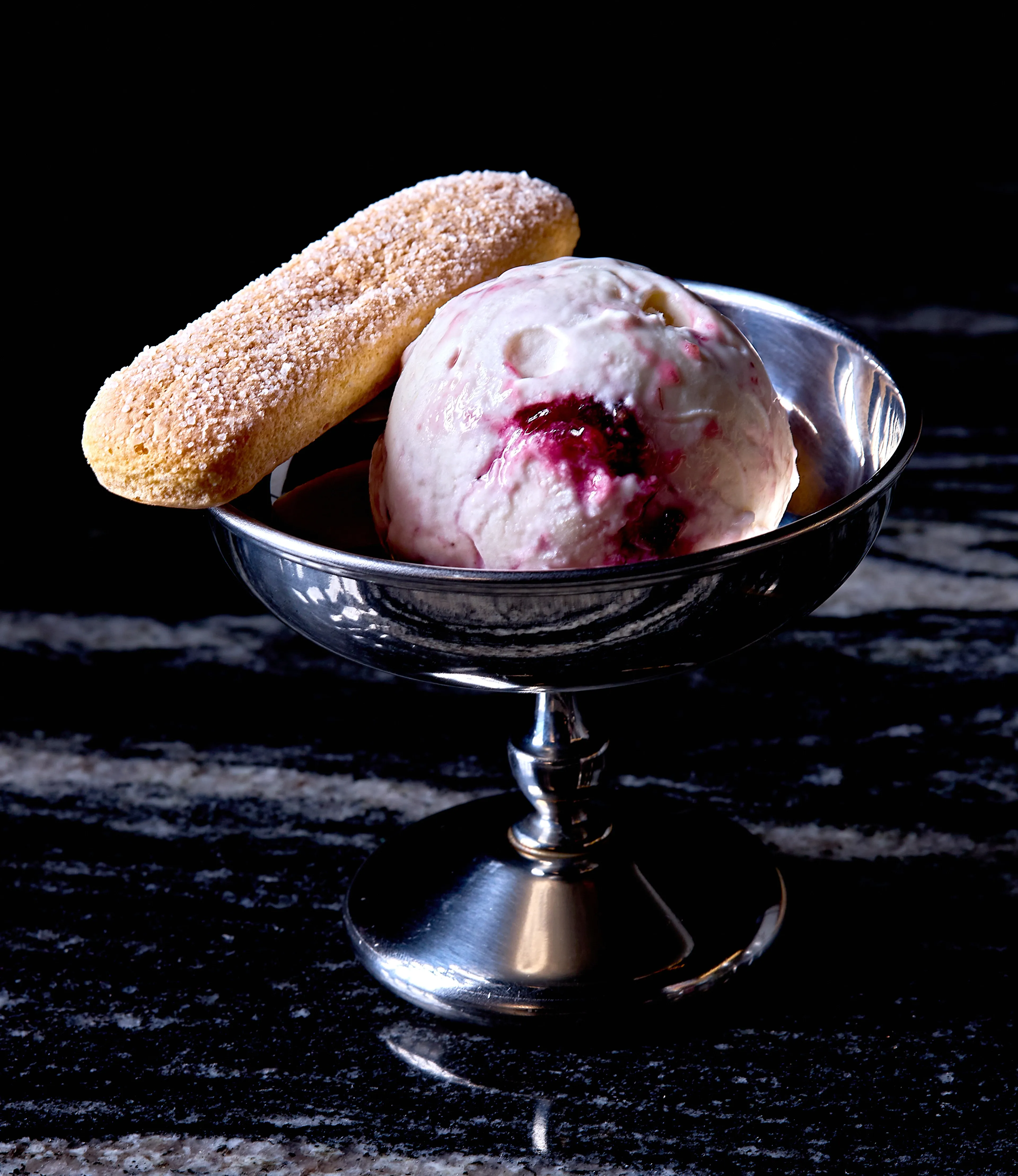 Mascarpone with berry jam